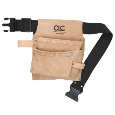 CLC 3 Pocket Nail and Tool Bag w/Poly Web Belt