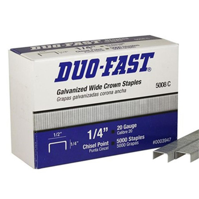 Duo-Fast (Paslode®) 20-ga Staples, 1/2in x 1/4in Long, 5000/pk