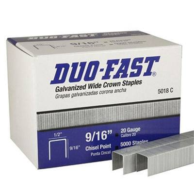 Duo-Fast (Paslode®) 20-ga Staples, 1/2in x 9/16in Long, 5000/pk