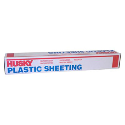 Husky Clear Poly Sheeting 6mil, 12ft x 100ft
