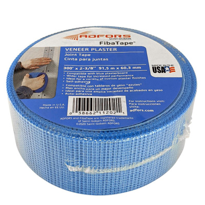 Saint-Gobain FibaTape Veneer Plaster Joint Tape, 2-3/8in x 300ft, Blue